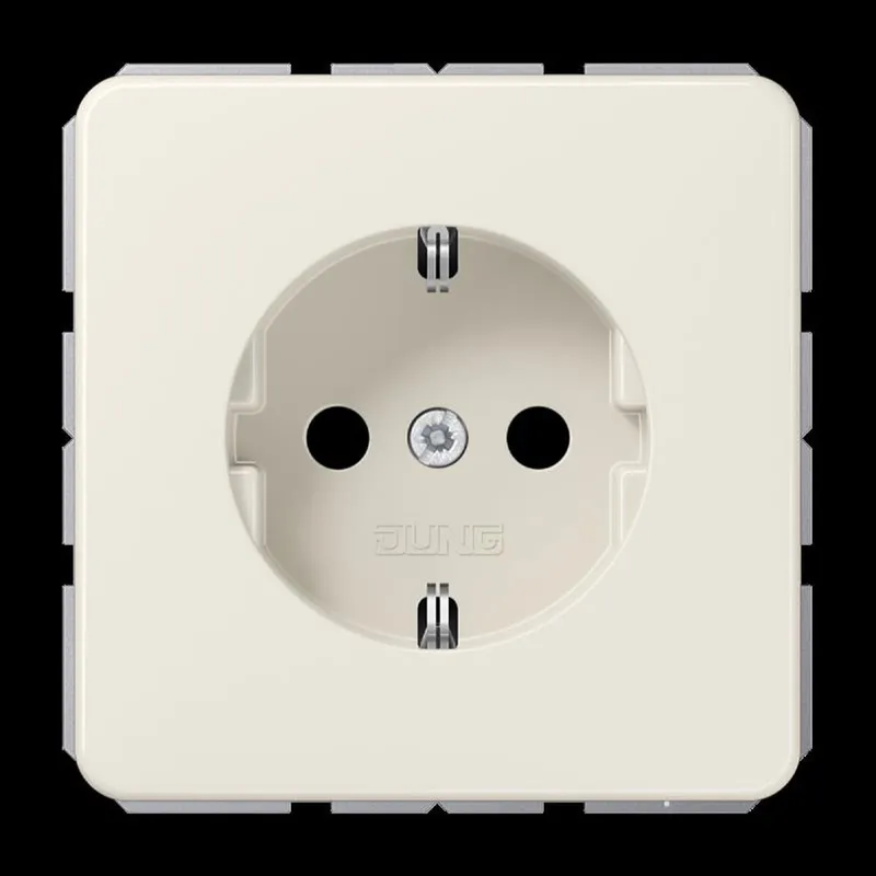 Jung SCHUKO Steckdose, 16 A 250 V ~, SAFETY+, Thermoplast, Serie CD, weiß CD1520BFKI