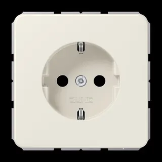 Jung SCHUKO Steckdose, 16 A 250 V ~, SAFETY+, Thermoplast, Serie CD, weiß CD1520BFKI