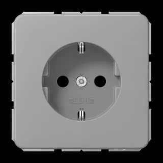 Jung SCHUKO Steckdose, 16 A 250 V ~, SAFETY+, Thermoplast, Serie CD, grau CD1520BFKIGR