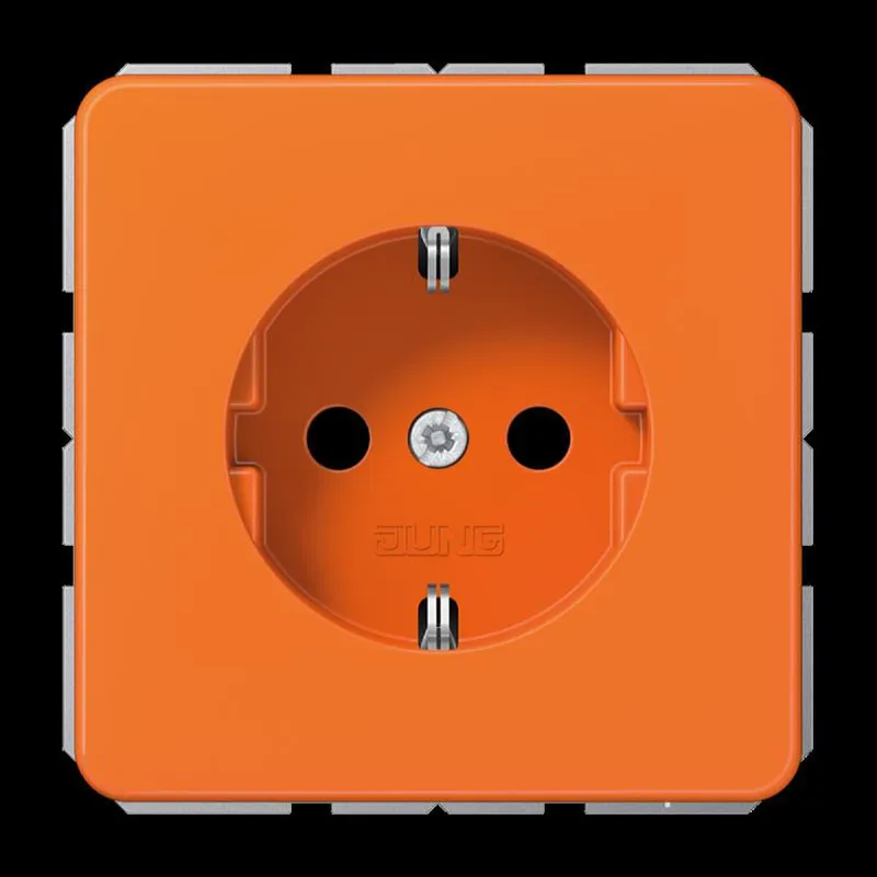 Jung SCHUKO Steckdose, 16 A 250 V ~, SAFETY+, Thermoplast, Serie CD, orange (für ZSV) CD1520BFKIO