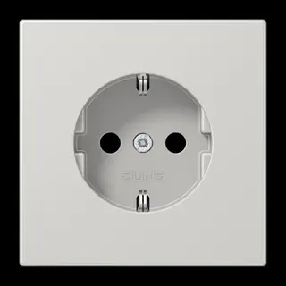 Jung SCHUKO Steckdose, 16 A 250 V ~, SAFETY+, Duroplast, Serie LS, lichtgrau LS1520KILG