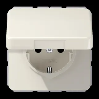 Jung SCHUKO Steckdose, 16 A 250 V ~, ohne Krallen, Thermoplast, Serie CD, weiß CD1520BFKIKL