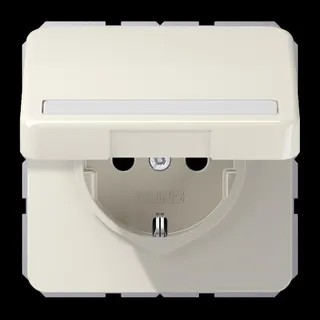 Jung SCHUKO Steckdose, 16 A 250 V ~, mit Schriftfeld, Thermoplast, Serie CD, weiß CD1520BFNAKL