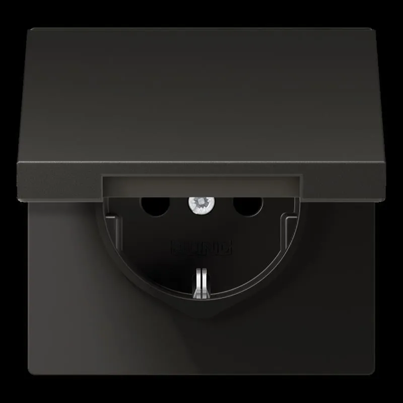 Jung SCHUKO Steckdose, 16 A 250 V ~, Aluminium lackiert, Serie LS, anthrazit AL1520KIKLAN