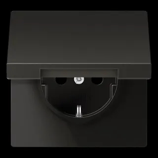 Jung SCHUKO Steckdose, 16 A 250 V ~, Aluminium lackiert, Serie LS, anthrazit AL1520KIKLAN