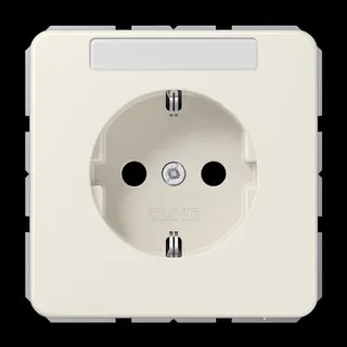 Jung SCHUKO Steckdose, 16 A 250 V ~, mit Schriftfeld, Duroplast, Serie CD, weiß CD1520NA