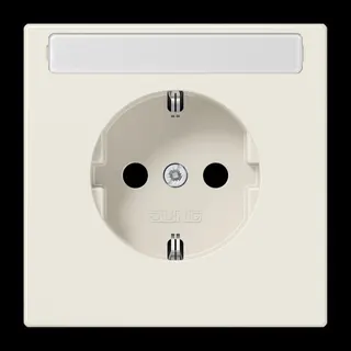 Jung SCHUKO Steckdose, 16 A 250 V ~, mit Schriftfeld, Duroplast, Serie LS, weiß LS1520NA