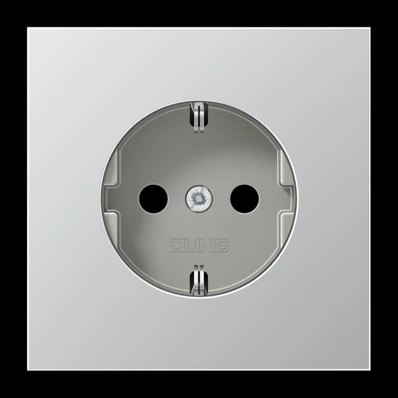 Jung SCHUKO Steckdose, 16 A 250 V ~, Serie LS, Aluminium AL1520