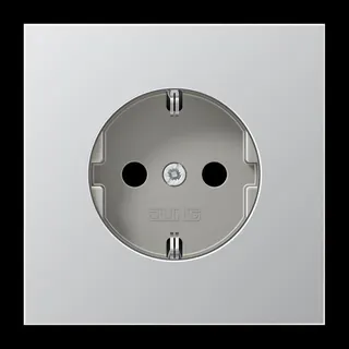 Jung SCHUKO Steckdose, 16 A 250 V ~, Serie LS, Aluminium AL1520