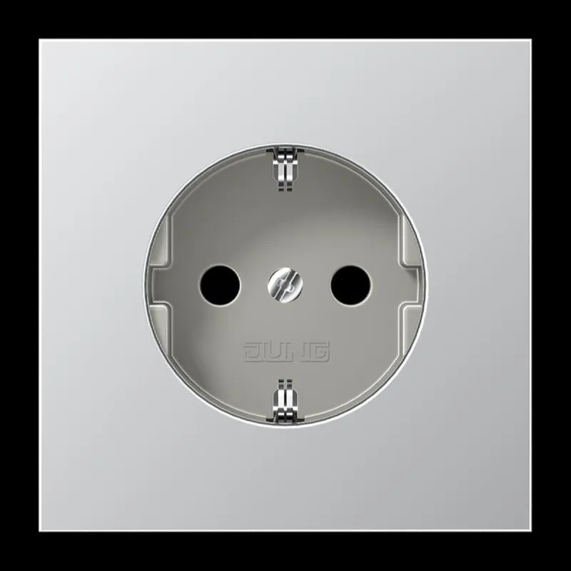 Jung SCHUKO Steckdose, 16 A 250 V ~, SAFETY+, Serie LS, Aluminium AL1520KI