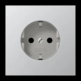 Jung SCHUKO Steckdose, 16 A 250 V ~, SAFETY+, Serie LS, Aluminium AL1520KI