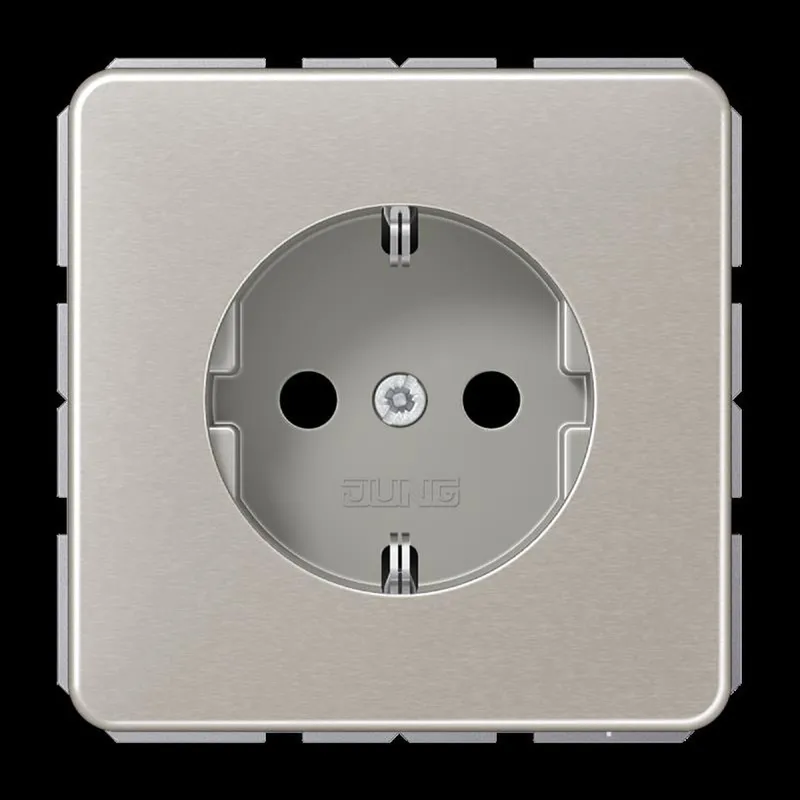 Jung SCHUKO Steckdose, 16 A 250 V ~, Aluminium eloxiert, Serie CD, platin CD1520PT