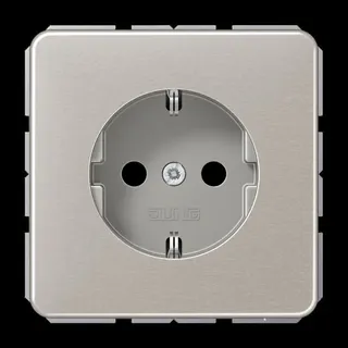 Jung SCHUKO Steckdose, 16 A 250 V ~, Aluminium eloxiert, Serie CD, platin CD1520PT