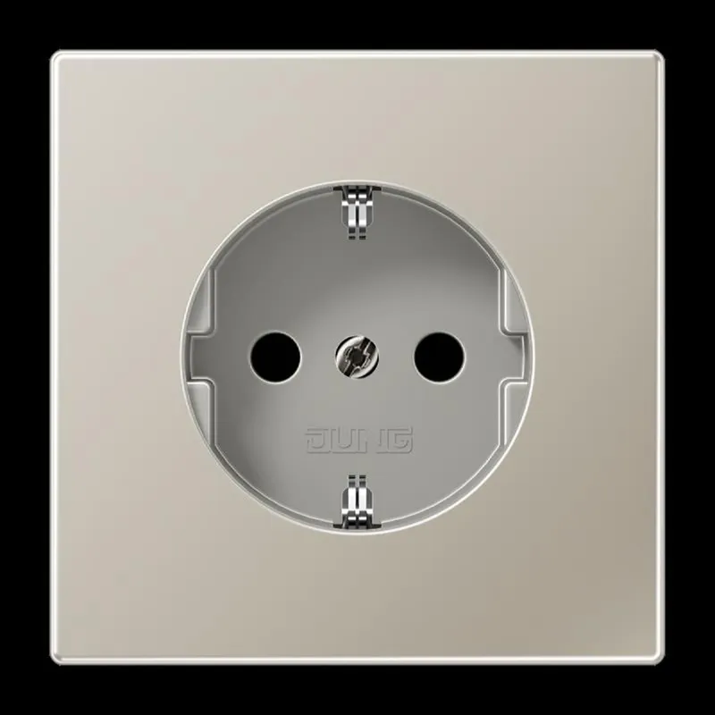 Jung SCHUKO Steckdose, 16 A 250 V ~, SAFETY+, Serie LS, Edelstahl ES1520KI
