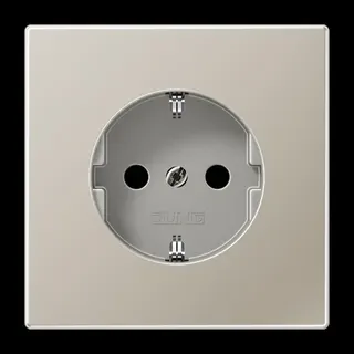 Jung SCHUKO Steckdose, 16 A 250 V ~, SAFETY+, Serie LS, Edelstahl ES1520KI
