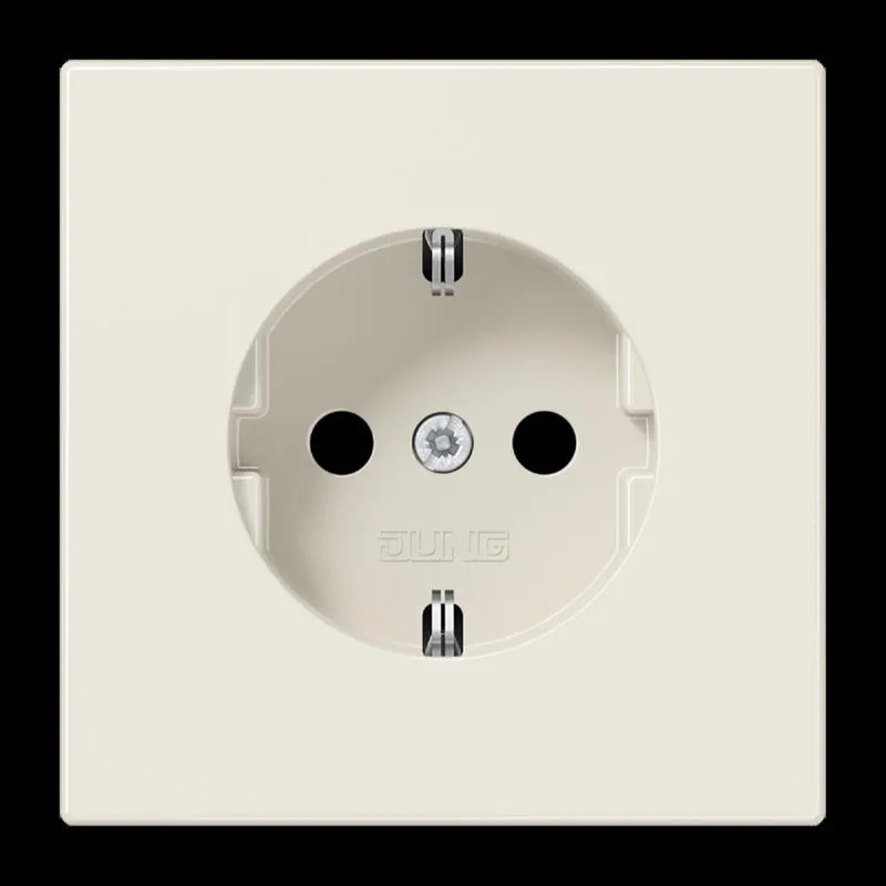 Jung SCHUKO Steckdose, 16 A 250 V ~, SAFETY+, Duroplast, Serie LS, weiß LS1520KI