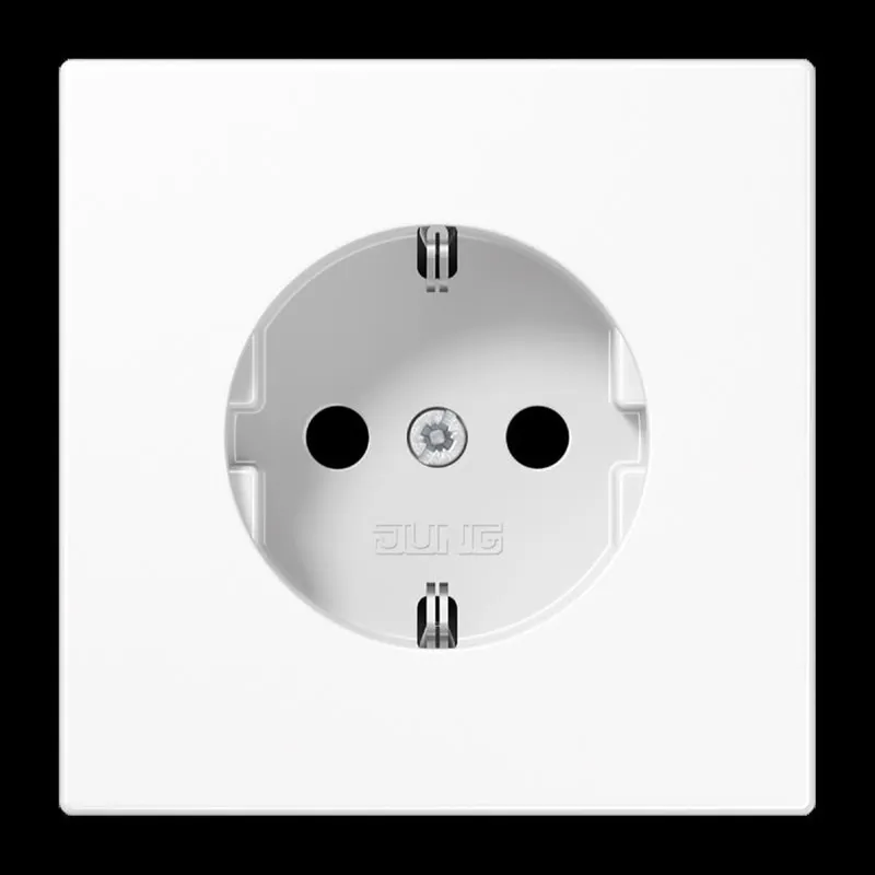 Jung SCHUKO Steckdose, 16 A 250 V ~, SAFETY+, Duroplast, Serie LS, alpinweiß LS1520KIWW