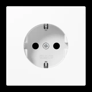 Jung SCHUKO Steckdose, 16 A 250 V ~, SAFETY+, Duroplast, Serie LS, alpinweiß LS1520KIWW