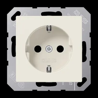 Jung SCHUKO Steckdose, 16 A 250 V ~, SAFETY+, Duroplast, Serie AS, weiß A1520KI
