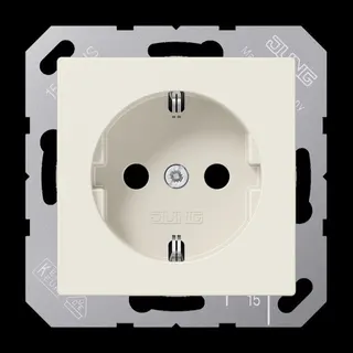 Jung SCHUKO Steckdose, 16 A 250 V ~, Duroplast, Serie AS, weiß A1520