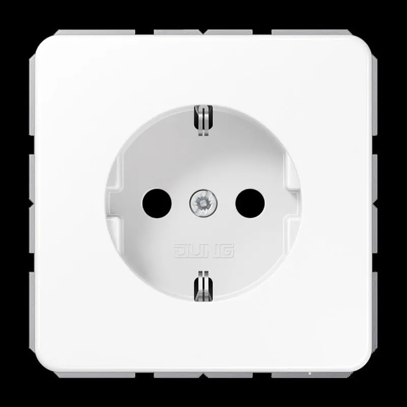 Jung SCHUKO Steckdose, 16 A 250 V ~, SAFETY+, Duroplast, Serie CD, alpinweiß CD1520KIWW