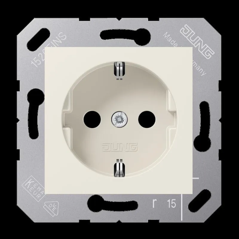 Jung SCHUKO Steckdose, 16 A 250 V ~, Thermoplast, 50 x 50 mm, weiß CD5120BF