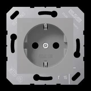 Jung SCHUKO Steckdose, 16 A 250 V ~, Thermoplast, 50 x 50 mm, grau CD5120BFGR
