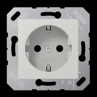 Jung SCHUKO Steckdose, 16 A 250 V ~, Thermoplast, 50 x 50 mm, lichtgrau CD5120BFLG
