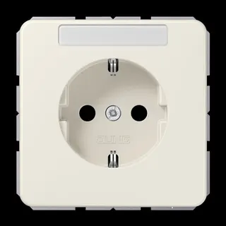Jung SCHUKO Steckdose, 16 A 250 V ~, mit Schriftfeld, SAFETY+, Thermoplast, Serie CD, weiß CD1520BFKINA