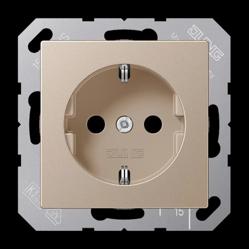 Jung SCHUKO Steckdose, 16 A 250 V ~, Serie A, champagner A1520CH