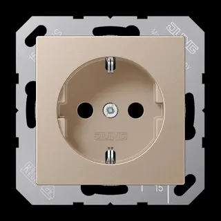 Jung SCHUKO Steckdose, 16 A 250 V ~, Serie A, champagner A1520CH