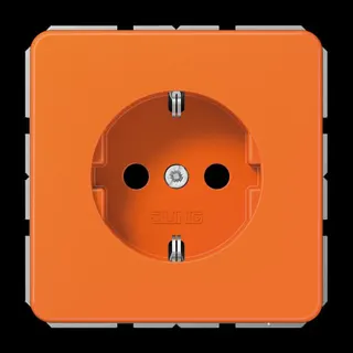 Jung SCHUKO Steckdose, 16 A 250 V ~, Thermoplast, Serie CD, orange (für ZSV) CD1520BFO