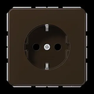 Jung SCHUKO Steckdose, 16 A 250 V ~, Duroplast, Serie CD, braun CD1520BR