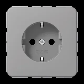 Jung SCHUKO Steckdose, 16 A 250 V ~, Duroplast, Serie CD, grau CD1520GR