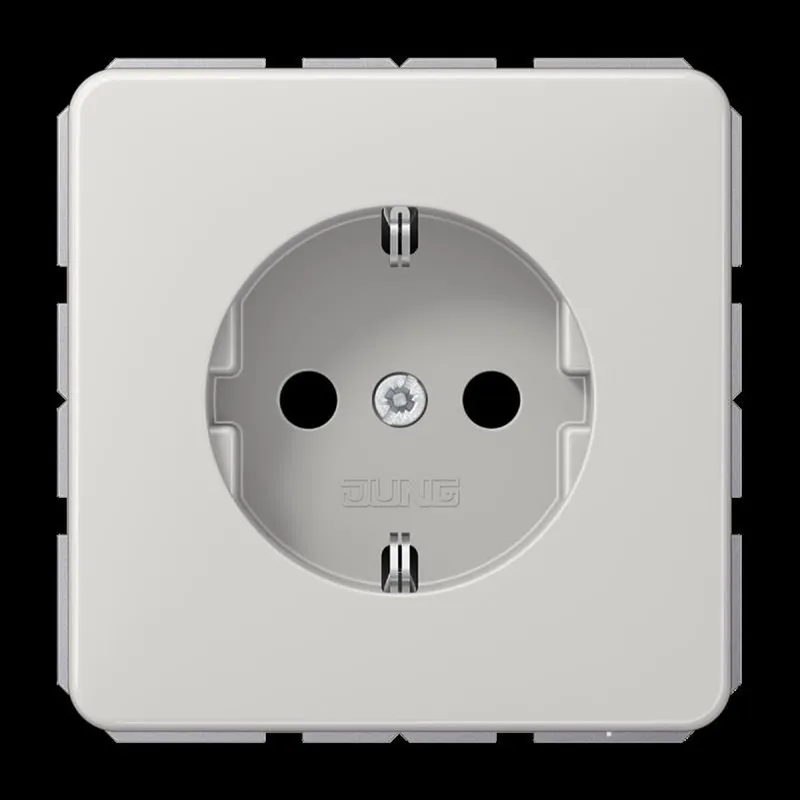 Jung SCHUKO Steckdose, 16 A 250 V ~, Duroplast, Serie CD, lichtgrau CD1520LG