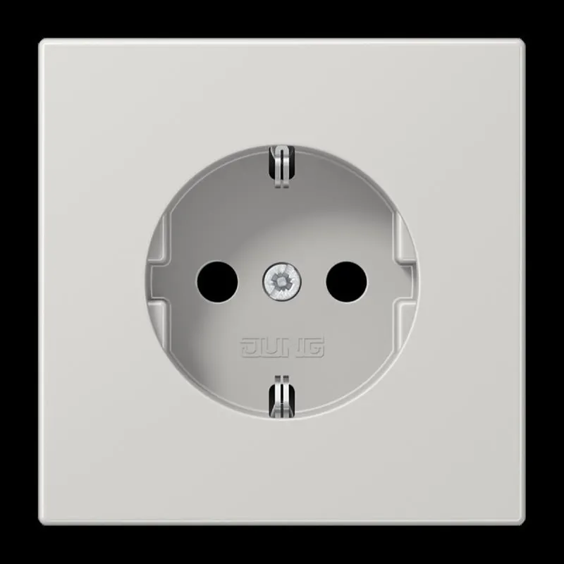 Jung SCHUKO Steckdose, 16 A 250 V ~, Duroplast, Serie LS, lichtgrau LS1520LG
