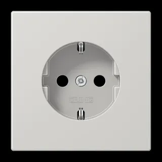 Jung SCHUKO Steckdose, 16 A 250 V ~, Duroplast, Serie LS, lichtgrau LS1520LG