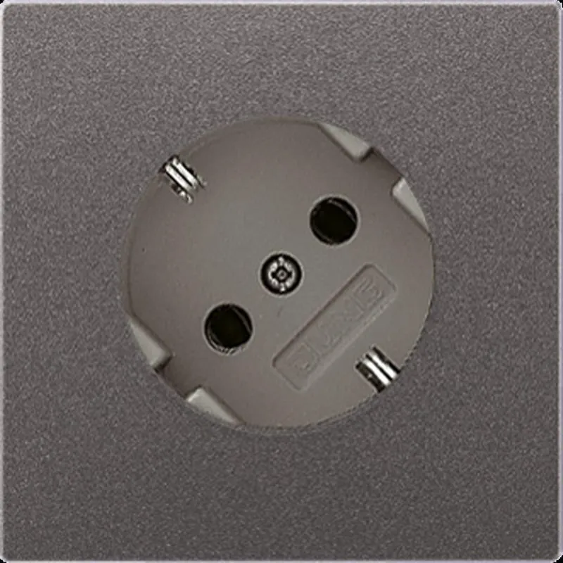 Jung SCHUKO®-Steckdose 45°, 16 A 250 V ~, Aluminium lackiert, Serie LS, anthrazit AL2520-45AN