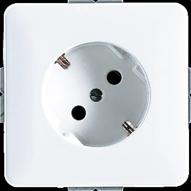 Jung SCHUKO®-Steckdose 45°, 16 A 250 V ~, Duroplast, Serie CD, alpinweiß CD520-45WW