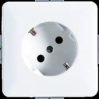 Jung SCHUKO®-Steckdose 45°, 16 A 250 V ~, Duroplast, Serie CD, alpinweiß CD520-45WW
