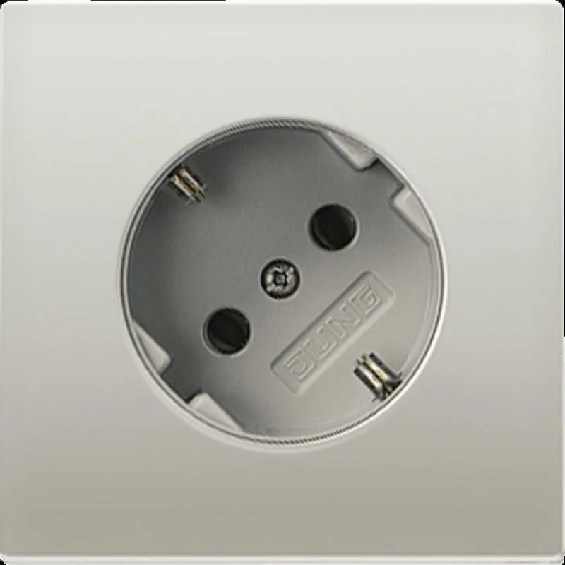 Jung SCHUKO®-Steckdose 45°, 16 A 250 V ~, Serie LS, Edelstahl ES2520-45