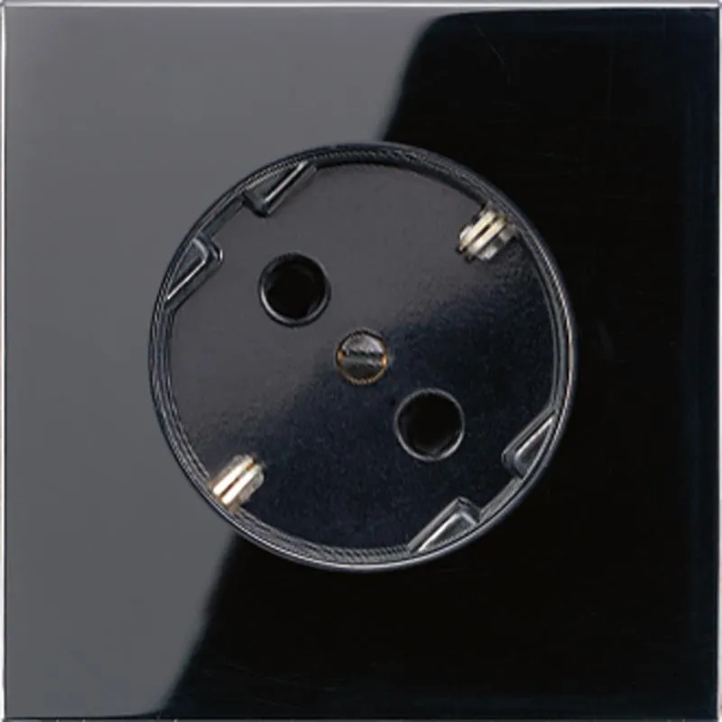 Jung SCHUKO®-Steckdose 45°, 16 A 250 V ~, Duroplast, Serie LS, schwarz LS520-45SW
