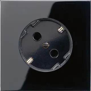 Jung SCHUKO®-Steckdose 45°, 16 A 250 V ~, Duroplast, Serie LS, schwarz LS520-45SW