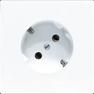 Jung SCHUKO®-Steckdose 45°, 16 A 250 V ~, Duroplast, Serie LS, alpinweiß LS520-45WW