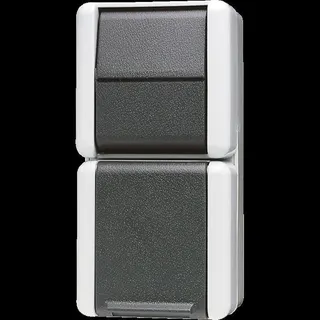 Jung SCHUKO®-Steckdose 16 A 250 V ~ mit Taster 10 A 250 V ~, WG 800 871W