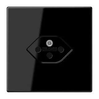 Jung Einfach-Steckdose, Schweizer Norm, Typ 13, Serie LS, schwarz LS1520-13SEVSW