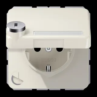 Jung SCHUKO Steckdose, 16 A 250 V ~, mit Sicherheitsschloss, Thermoplast, Serie CD, weiß CD1520NAKLSL