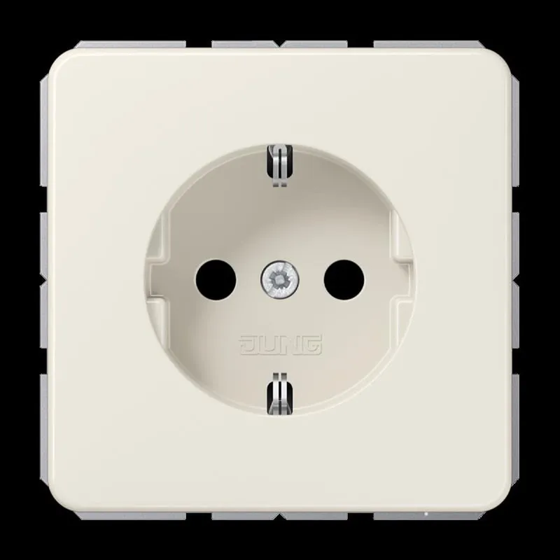 Jung SCHUKO Steckdose, 16 A 250 V ~, SAFETY+, Duroplast, Serie CD, weiß CD1520KI