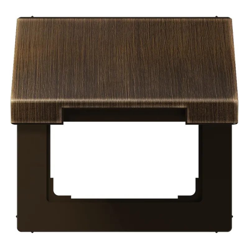 Jung Klappdeckel mit Rückstellfeder, Messing, Serie LS, Messing antik ME2990KLAT