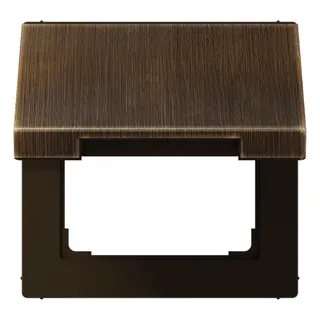 Jung Klappdeckel mit Rückstellfeder, Messing, Serie LS, Messing antik ME2990KLAT
